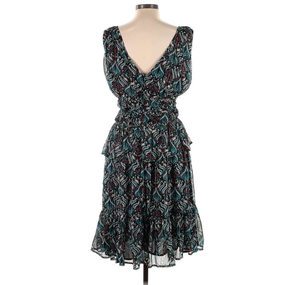 WALTER BAKER Misty Metallic Abstract Print A-Line Dress Sz Large L NWT - Picture 3 of 7